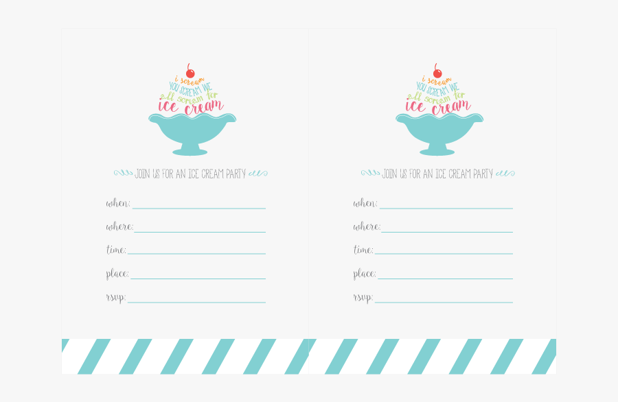 Ice Cream Party Bright - Teacup, Transparent Clipart