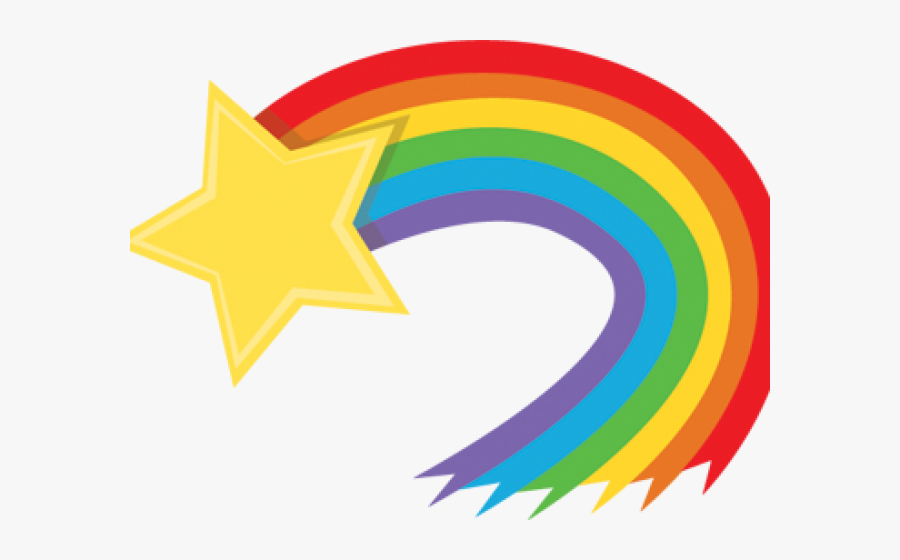 Transparent Rainbow Star Clipart - Cute Shooting Star Clipart, Transparent Clipart