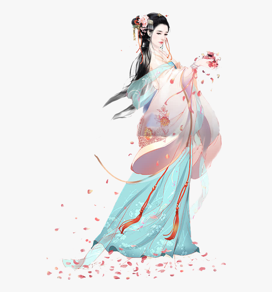 #blossoms #woman #geisha - Chinh Phụ Ngâm, Transparent Clipart