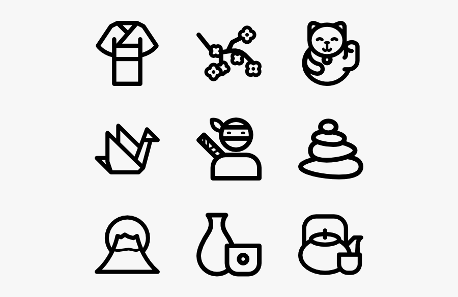 Japan Black And White Png - Business Line Icon Png, Transparent Clipart