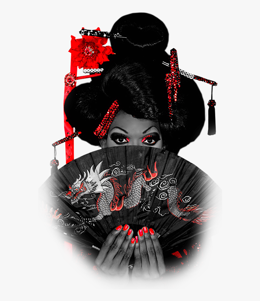 Drawing Samurai Geisha Tattoo - Japanese Art Geisha Tattoo, Transparent Clipart