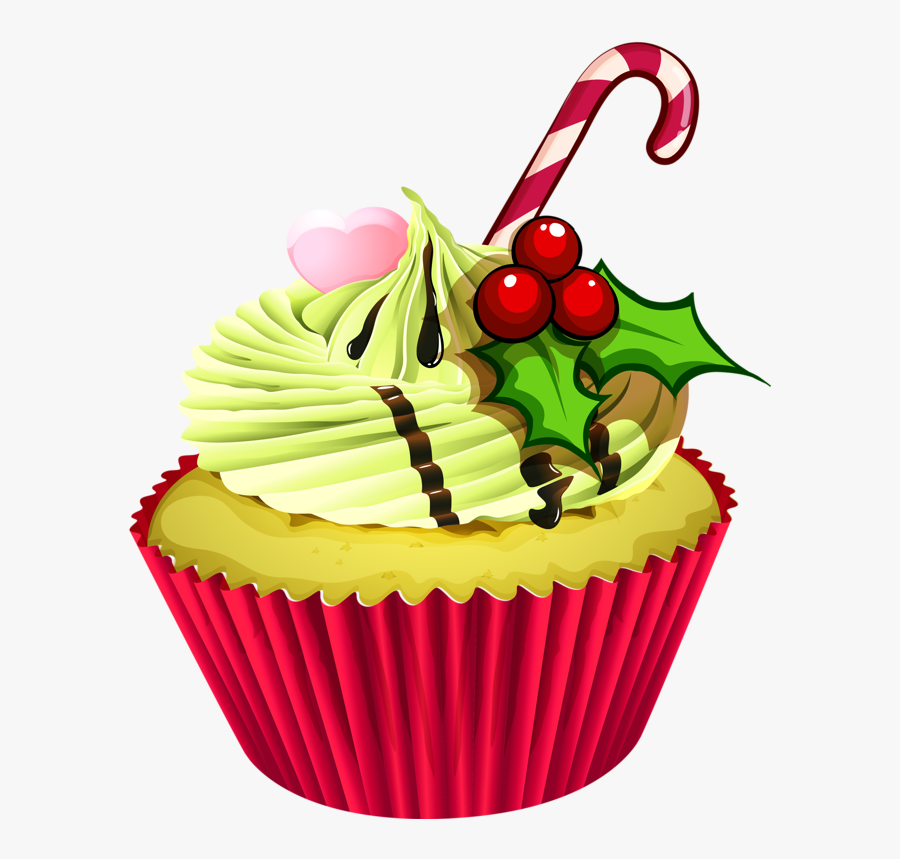 Cupcake Illustration, Christmas Cupcakes, Bule, Christmas - Christmas Cupcakes Clipart, Transparent Clipart