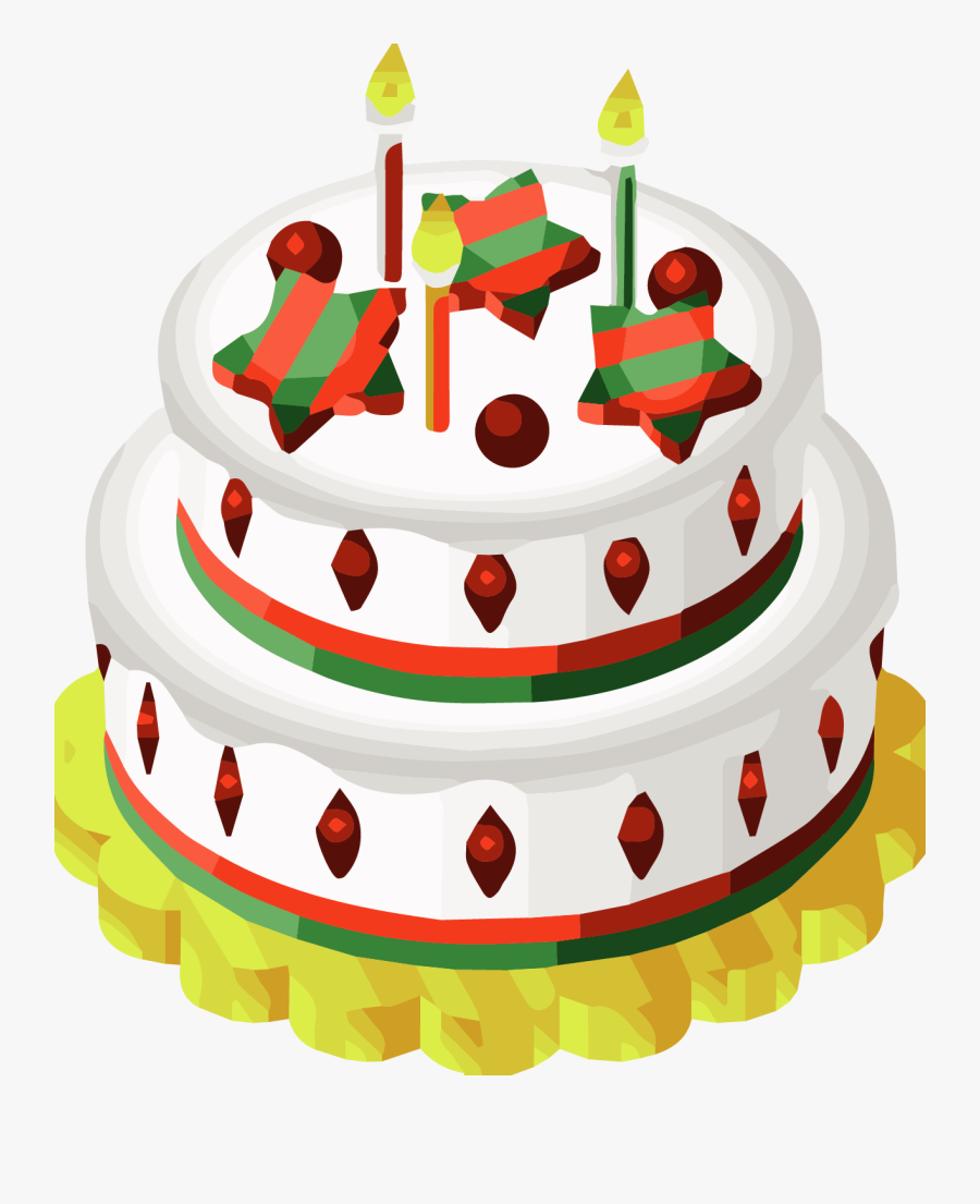 Christmas Birthday Cake Png, Transparent Clipart