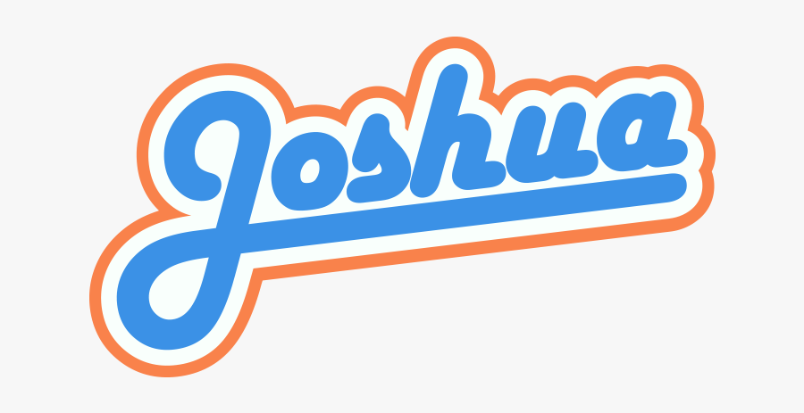 Joshua Retro Name Sign Png - Graphic Design, Transparent Clipart