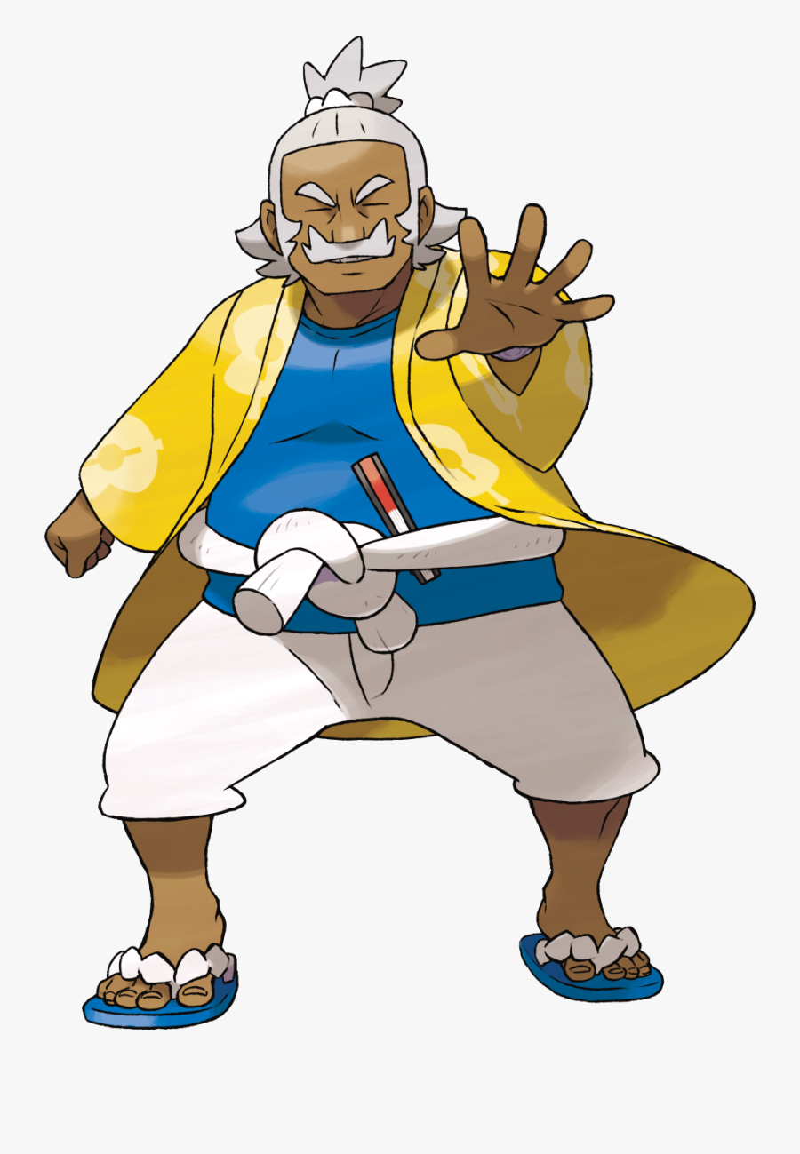 Clip Art And The Sun Standing - Pokemon Sun And Moon Island Kahunas, Transparent Clipart