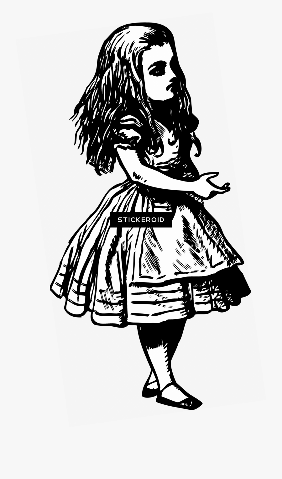 Alice In Wonderland Dress Clipart - Vintage Alice In Wonderland Clipart, Transparent Clipart