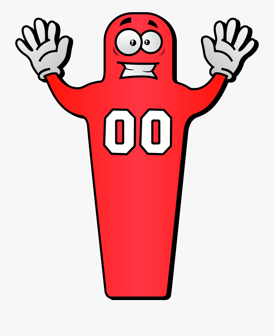 The Tackle Dummny - Football Player Hitting Dummies Clipart, Transparent Clipart