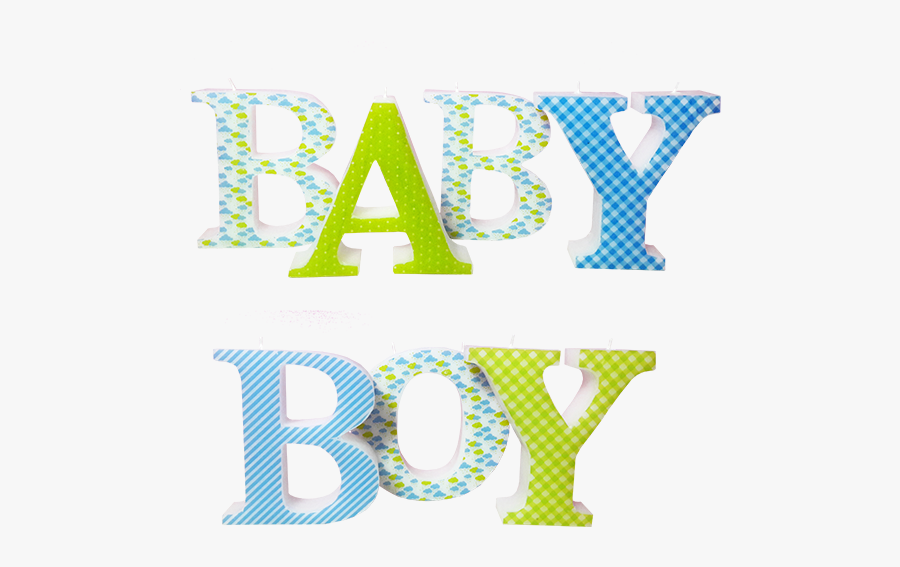 Baby Boy 3d Letters Candle Model - Baby Shower Letters Png, Transparent Clipart