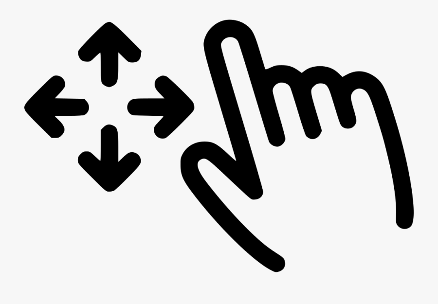 Transparent Swipe Icon Png - Drag And Drop Hand, Transparent Clipart