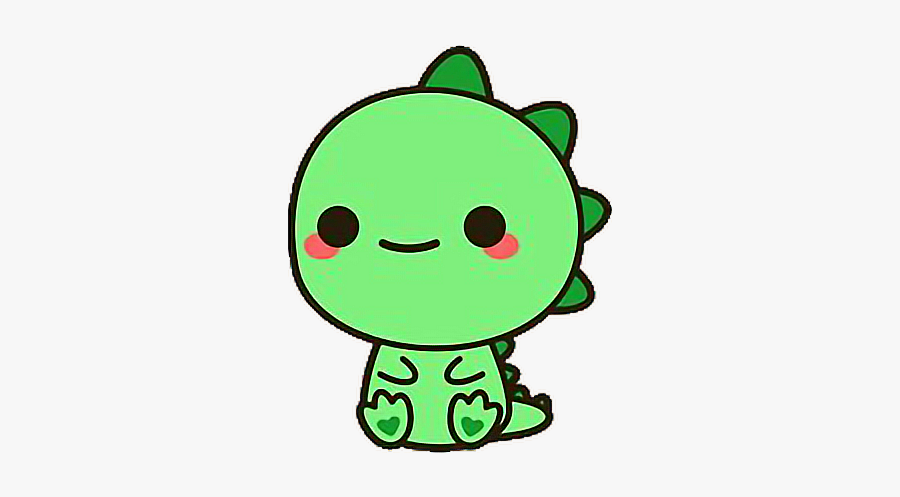 #dragón #kawaii #drag - Green Cute Baby Dino, Transparent Clipart