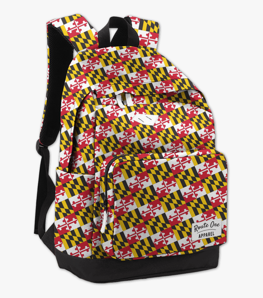 Maryland Full Flag Route - Maryland State Flag, Transparent Clipart