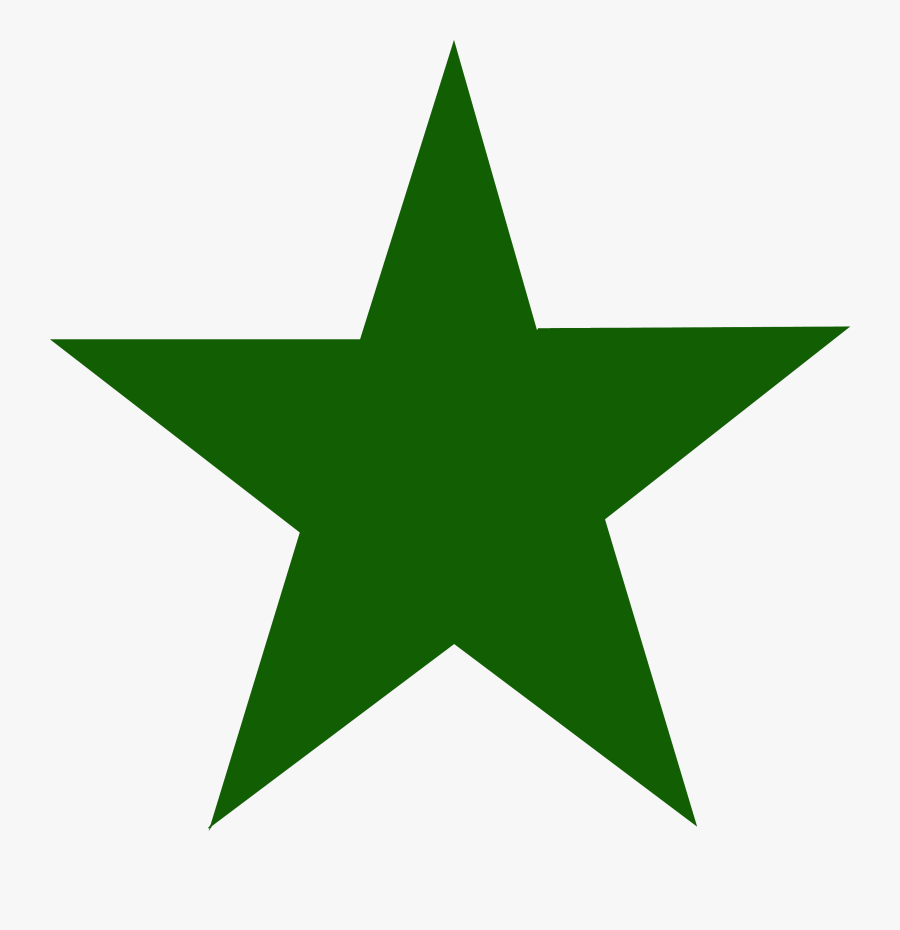 The Green Star - Green Star White Background, Transparent Clipart