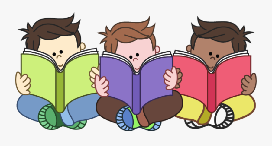 Children Reading Clipart, Transparent Clipart