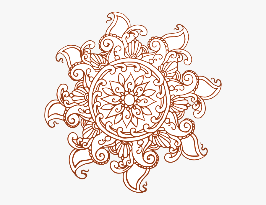 Mindfulness Drawing Henna - Mehndi Transparent Background, Transparent Clipart
