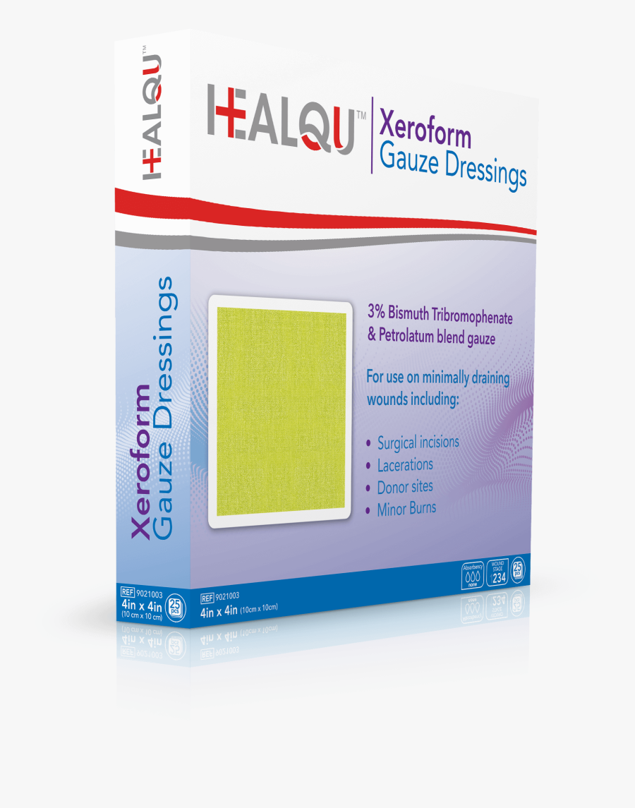 Healqu Xeroform Petrolatum Gauze Dressings - Paper, Transparent Clipart