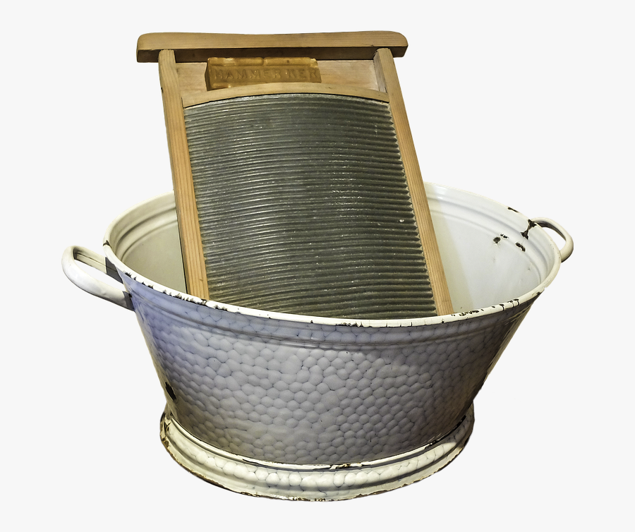Washboard, Wash, Tub, Old, Formerly, Nostalgia, Past - Old Hand Washing Machine, Transparent Clipart