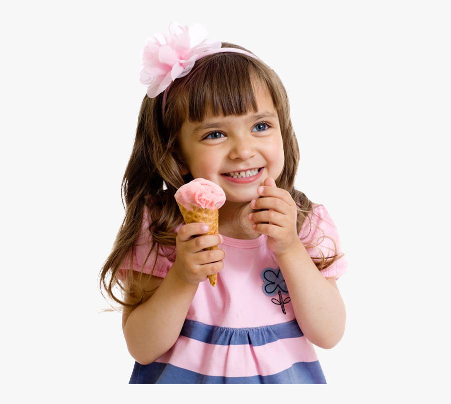 Clip Art Child Eating Ice Cream - Girl Likes Ice Cream, Transparent Clipart