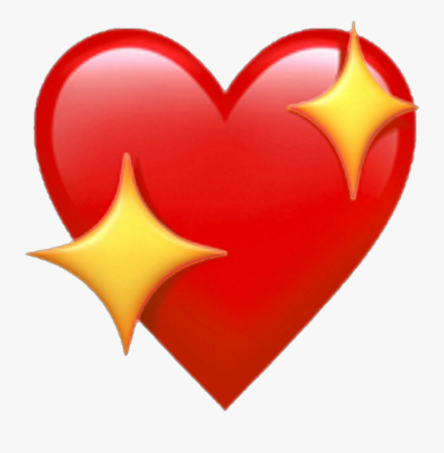 Red Heart Emoji Png - Sparkle Heart Emoji Transparent , Free