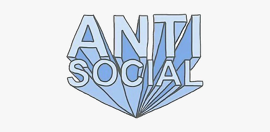 #antisocial #sticker #remixit #tumblr - Line Art, Transparent Clipart