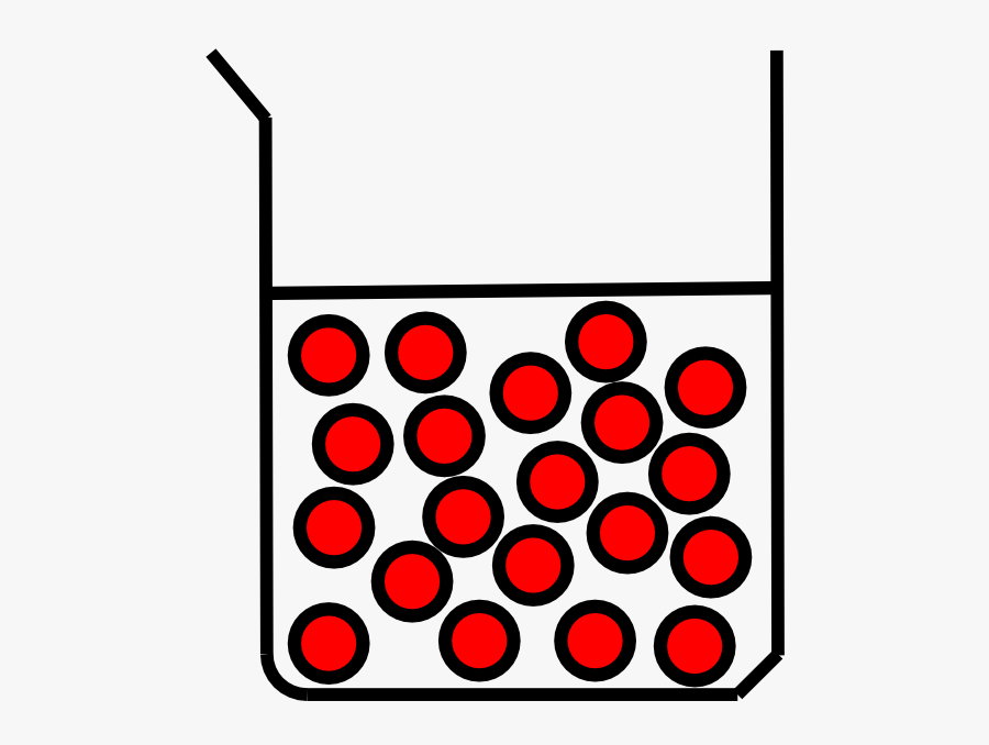 Beaker With Water And Molecules, Transparent Clipart