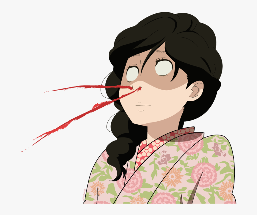 Anime Nose Png - Girl Anime Nose Bleed, Transparent Clipart