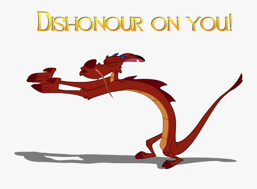 Oh I Know, They Are Not Perfect - Mushu Dishonor Png, Transparent Clipart