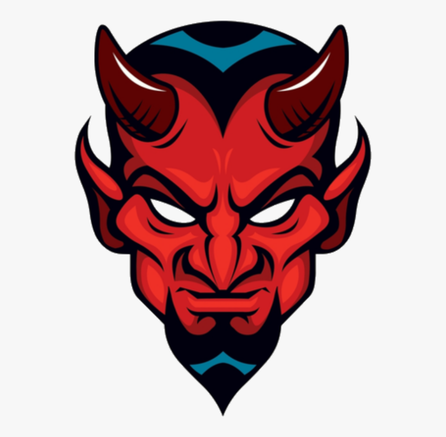 #devil #horror #red #scary #angry - Blue Devil Logo, Transparent Clipart