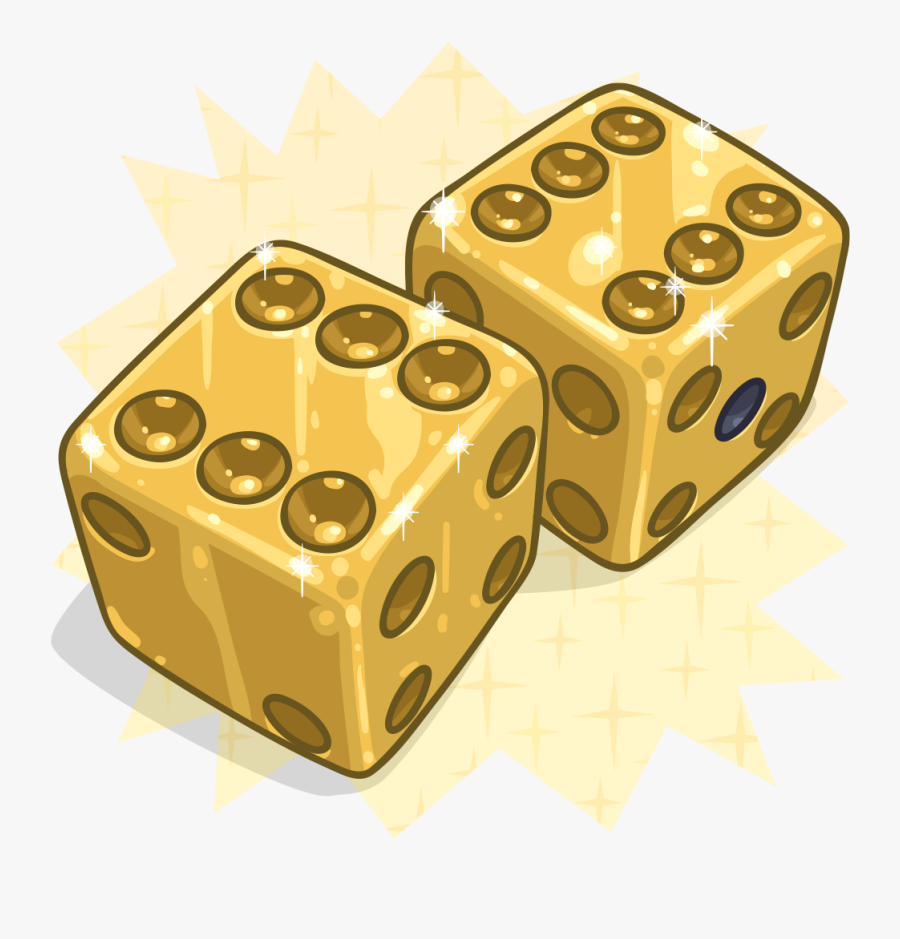 Transparent Dice Clipart - Transparent Gold Dice Png, Transparent Clipart