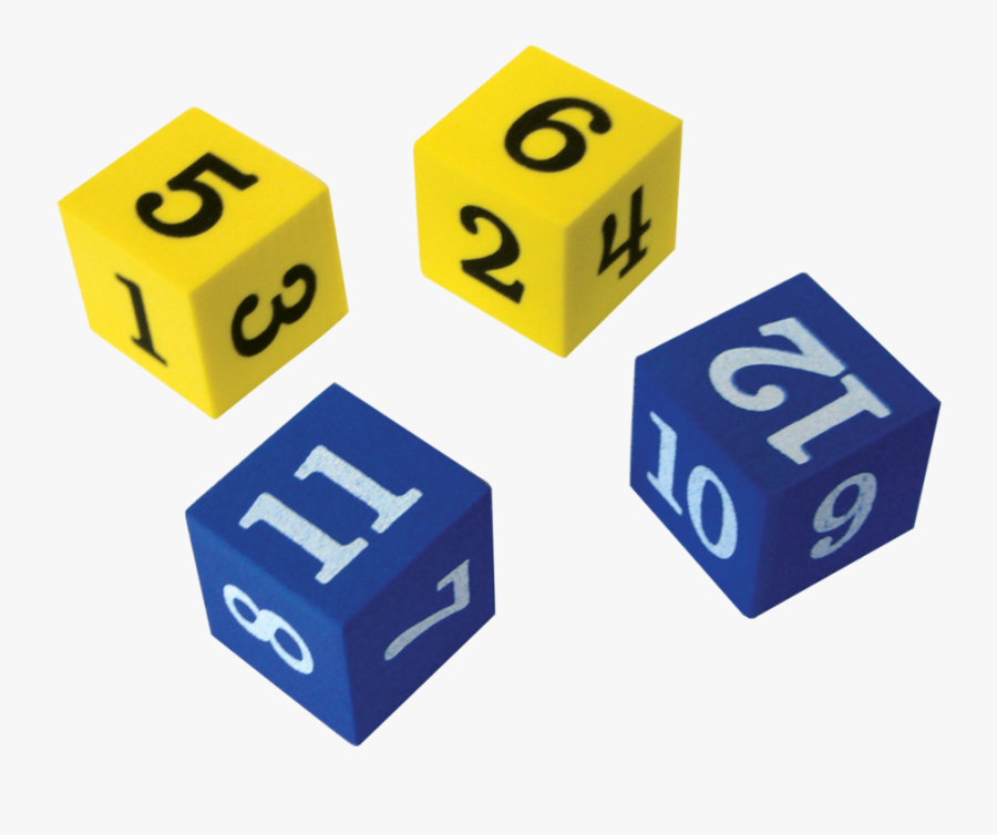 Foam Numbered Dice - Mathematics, Transparent Clipart