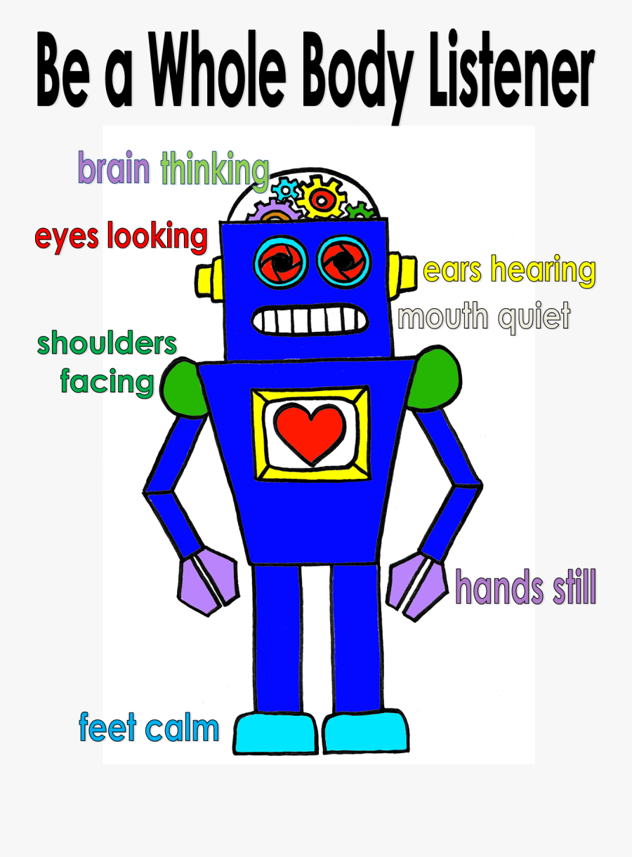 Whole Body Listening Robot, Transparent Clipart