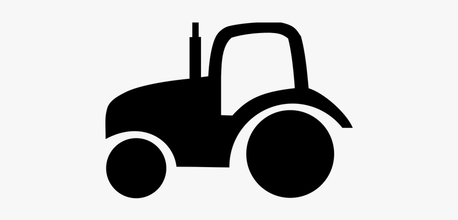 Tractor Vector Image - Drawing Black Tractor, Transparent Clipart