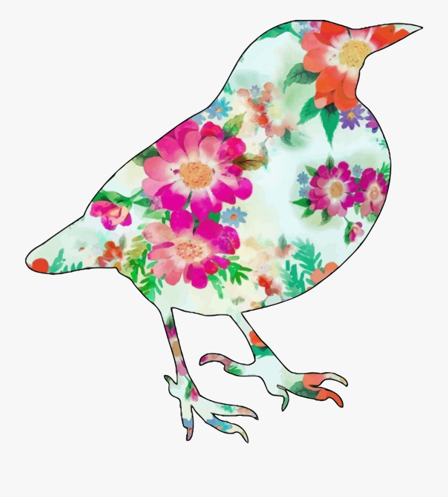 Plant,flora,leaf - Floral Birds, Transparent Clipart