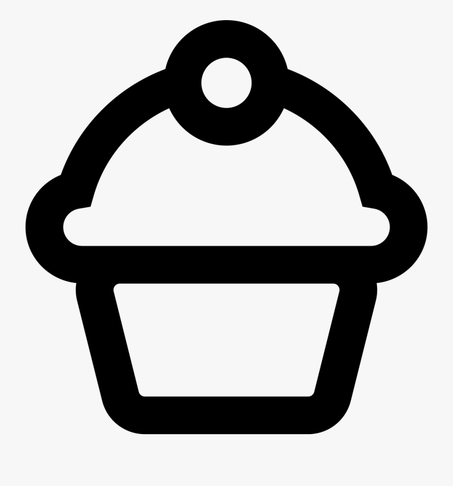 Cupcake Outline - Cupcakes Icon, Transparent Clipart