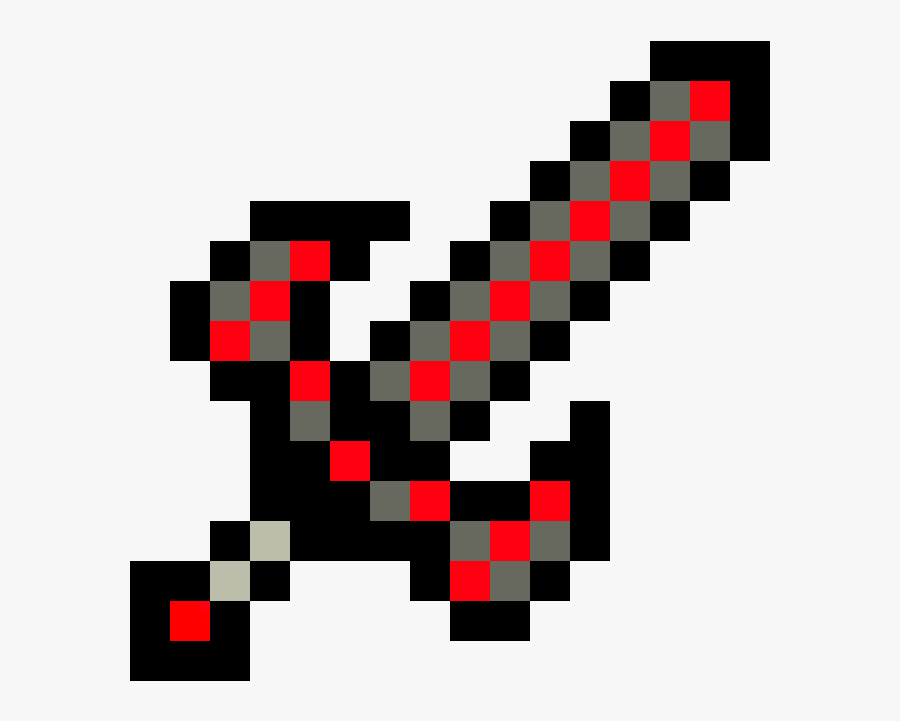 Minecraft Stone Sword Pixel Art Clipart , Png Download - Pixel Art Minecraft Sword, Transparent Clipart