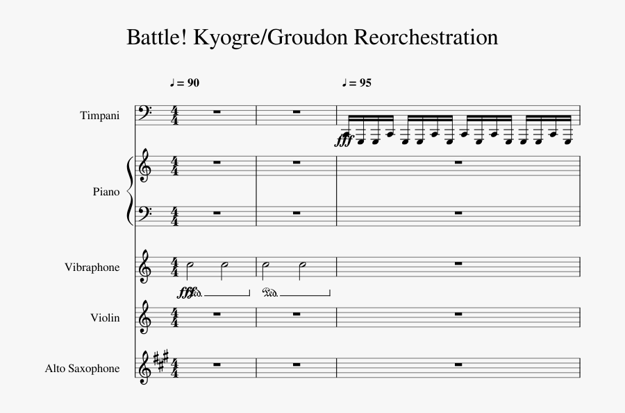 Kyogre/groudon Reorchestration Sheet Music 1 Of - Sheet Music, Transparent Clipart
