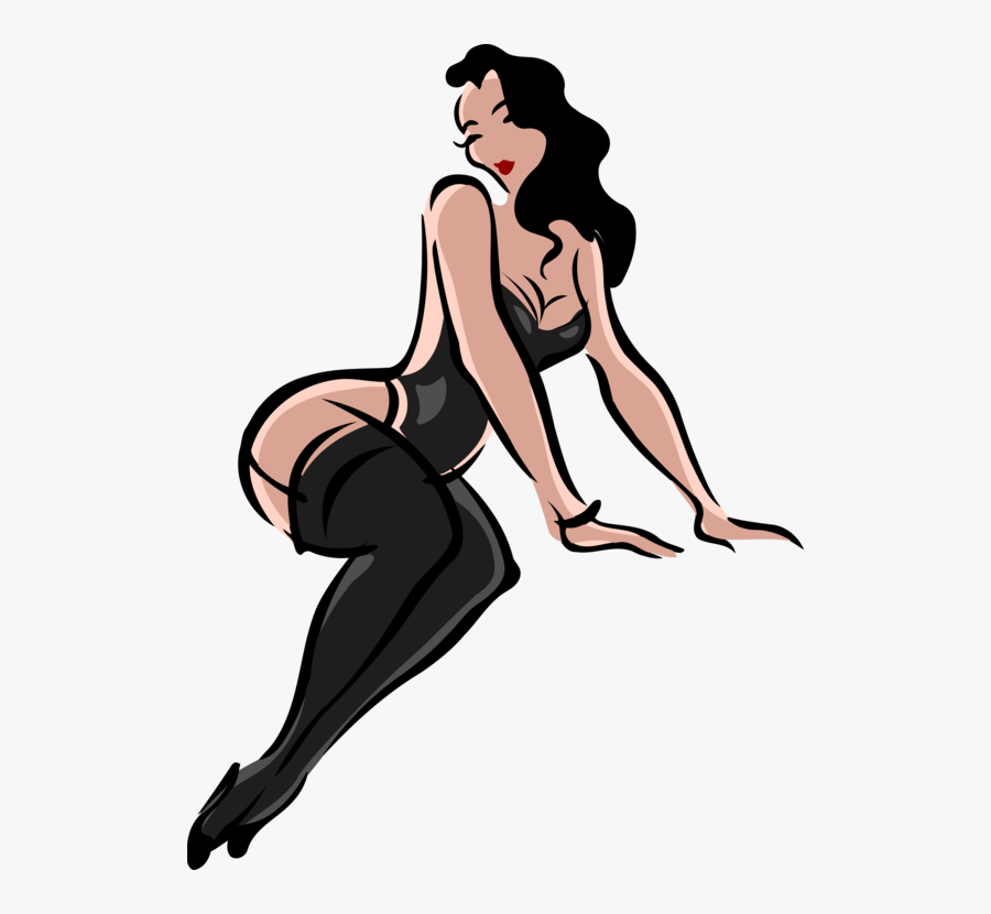 Thigh,trunk,shoe - Woman With Lingerie Clipart, Transparent Clipart