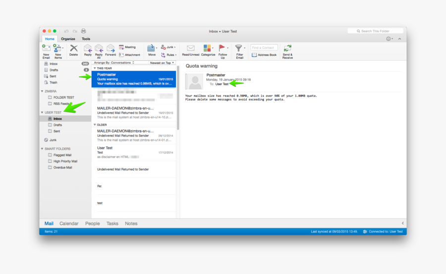 Outlook 2016 For Mac And Ews Setup - Outlook 2016 Inbox Folders, Transparent Clipart
