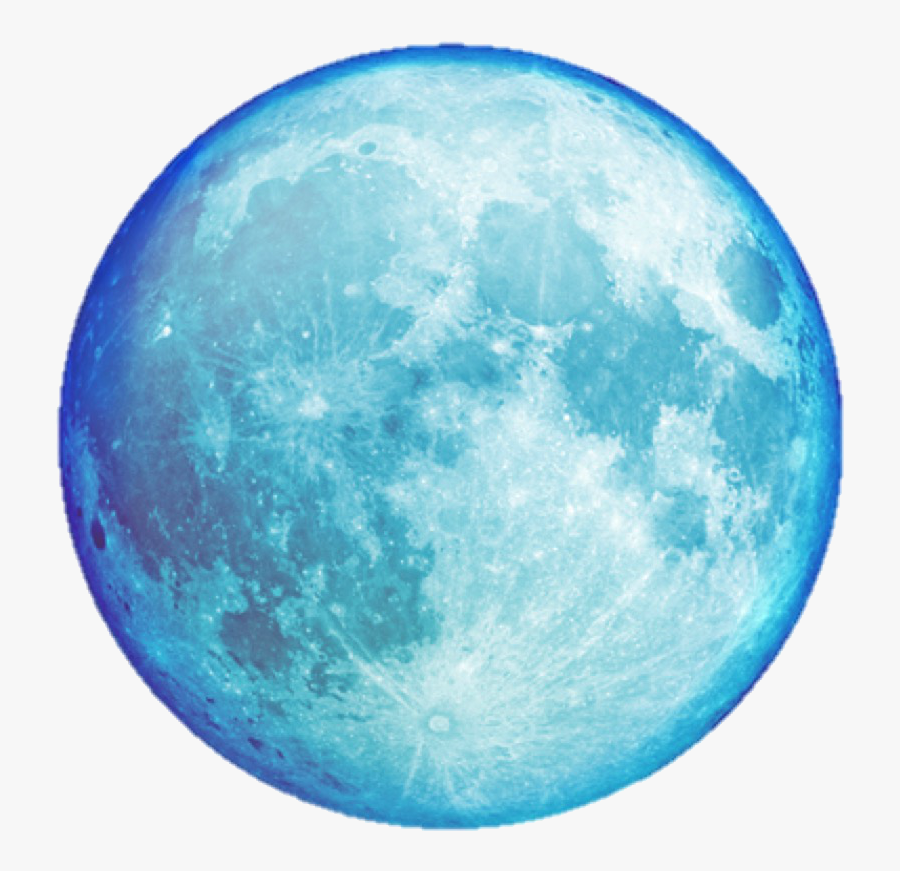 Earth Supermoon Full Moon Clip Art - Blue Moon In Png, Transparent Clipart