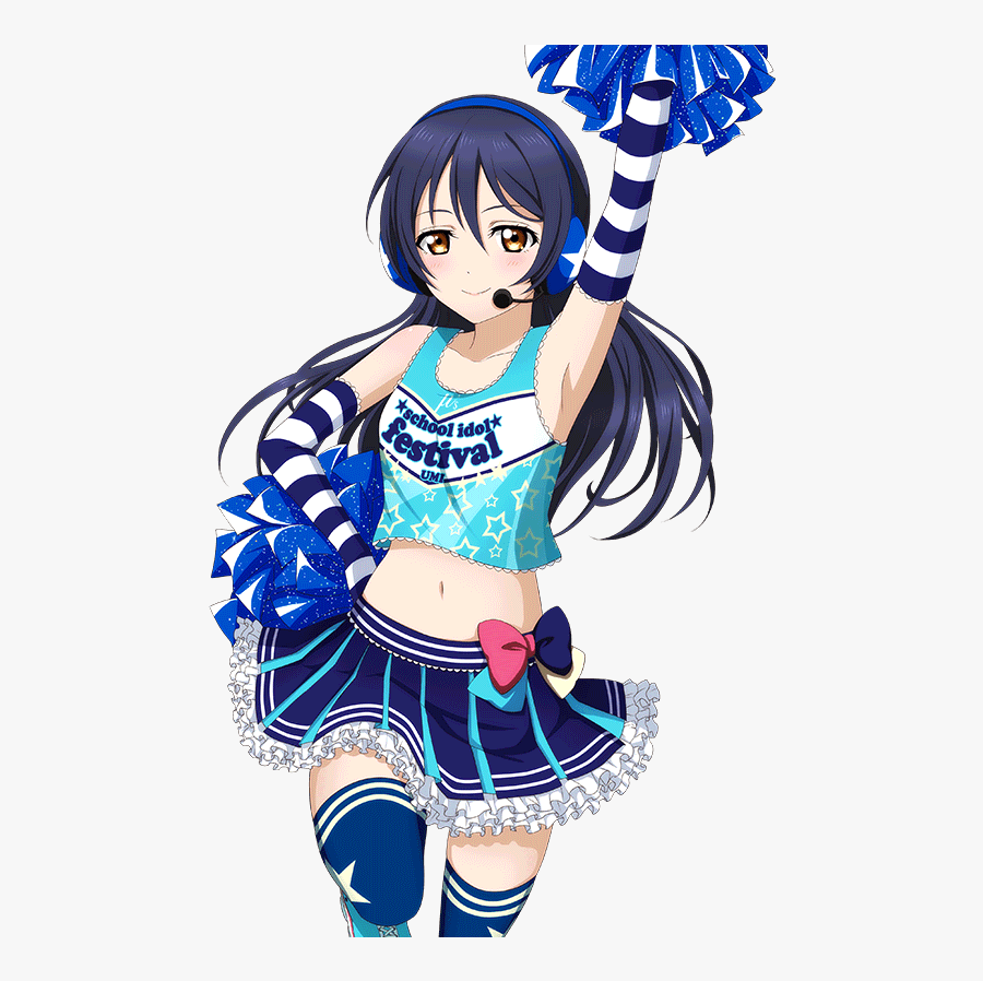 Transparent Anime Cheerleader - Love Live Cheer Umi, Transparent Clipart