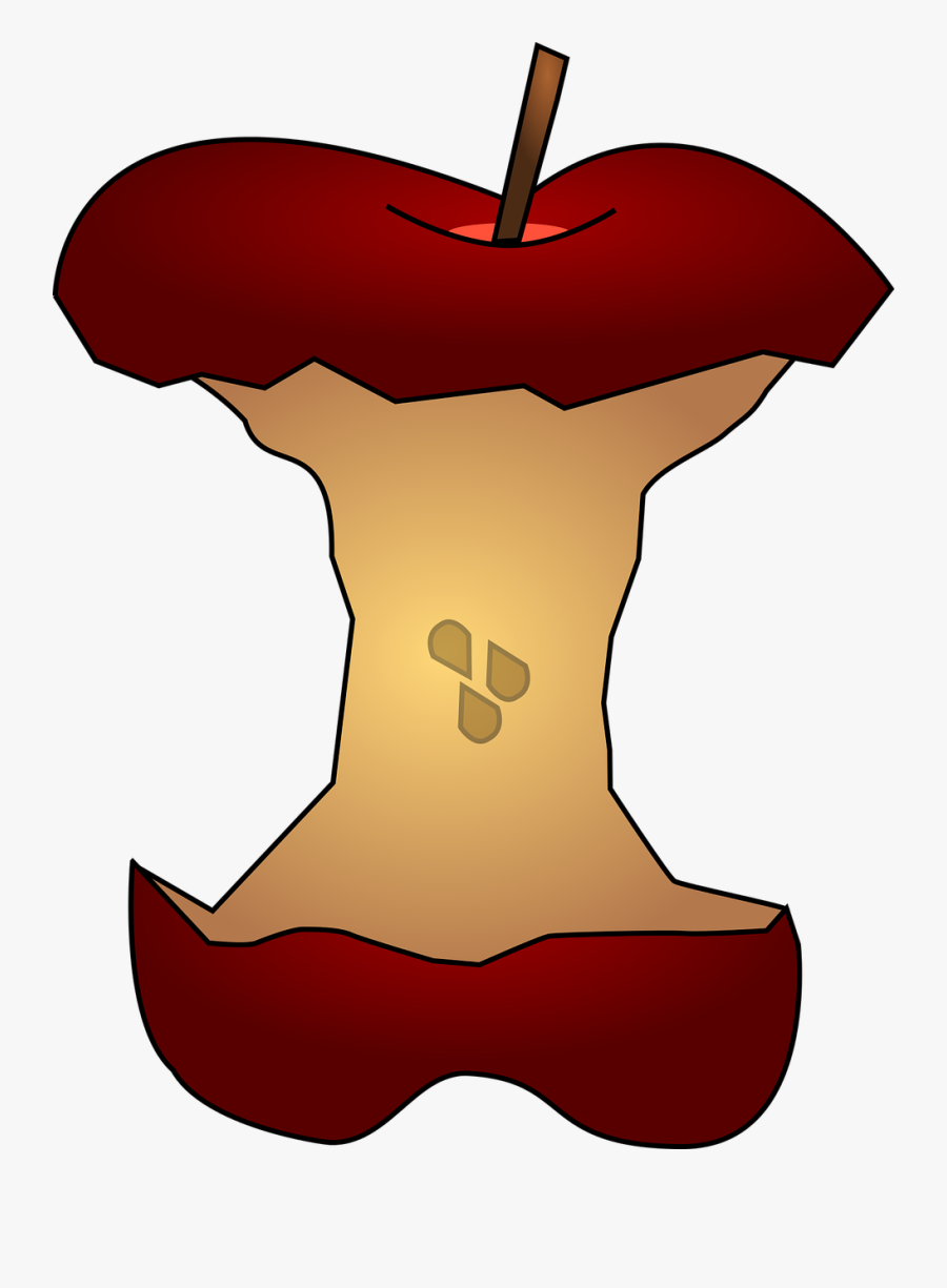 Apple Cartoon Cliparts Shop - Eaten Apple Clipart Png, Transparent Clipart