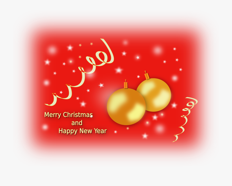 Rot Und Goldflitter-frohe Weihnachten Karte Clipart, Transparent Clipart