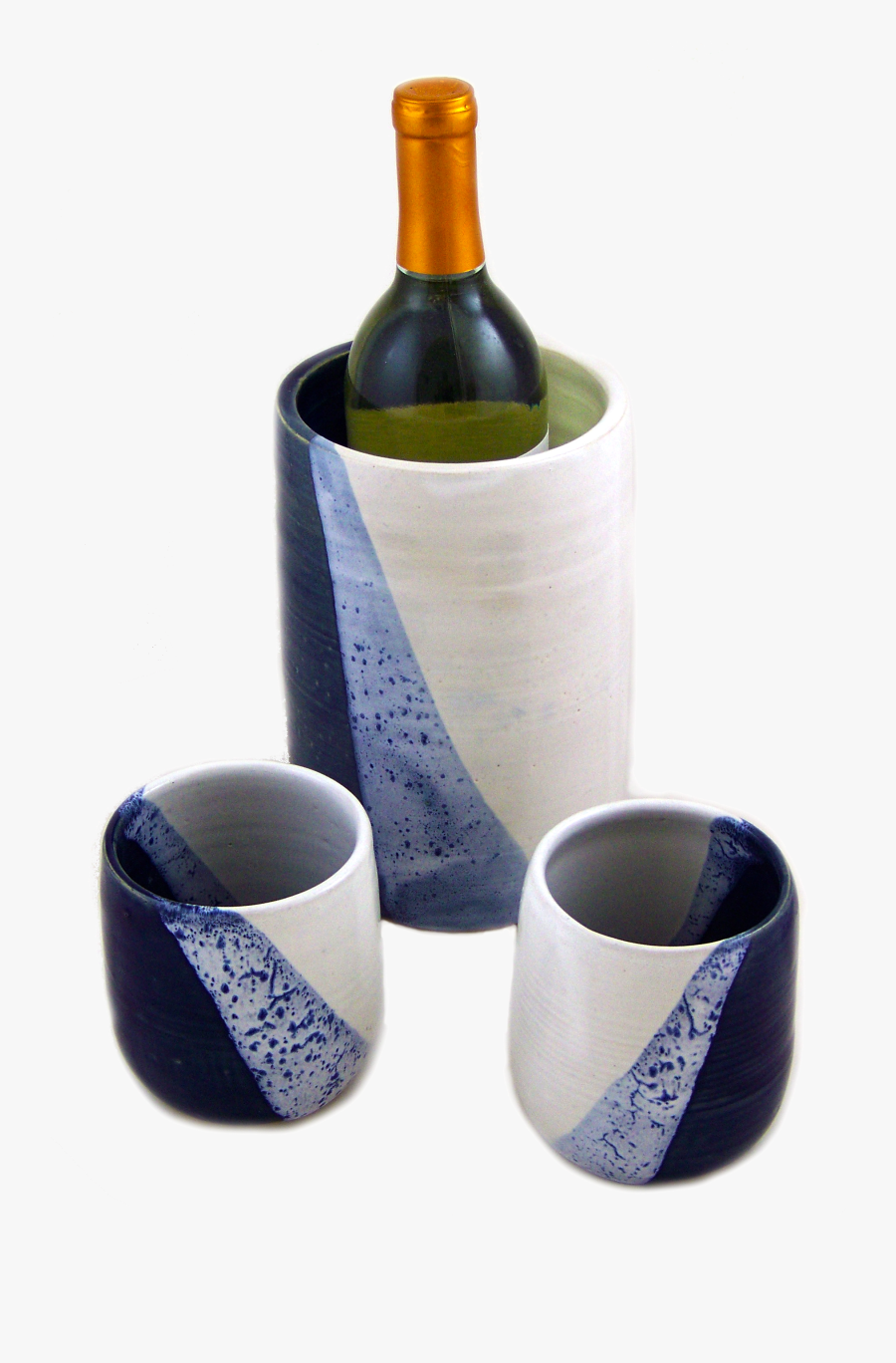 Stemless Stoneware Wine Glasses And Wine Chiller - Ceramic Stemless Wine Glass, Transparent Clipart