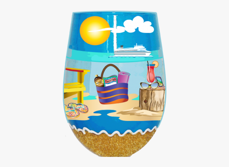 Beachy Fun Stemless Glass - Hamper, Transparent Clipart
