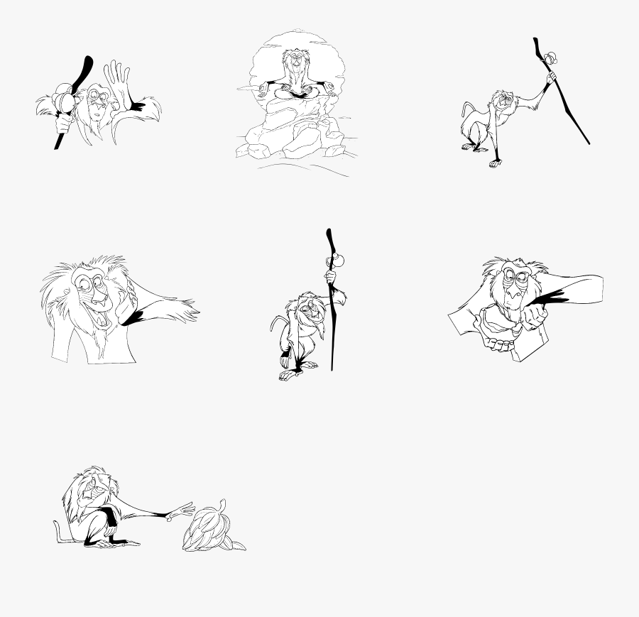 Transparent Rafiki Png - Sketch, Transparent Clipart