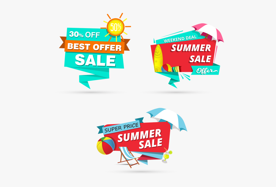 Element Graphics Design Sale - Summer Offer Banner Png, Transparent Clipart