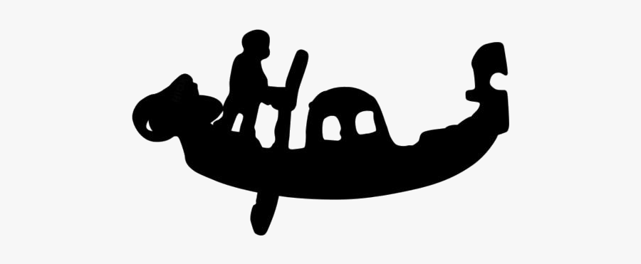 Transparent Gondola Boat Art Silhouette, Png Clip Art - Silhouette, Transparent Clipart