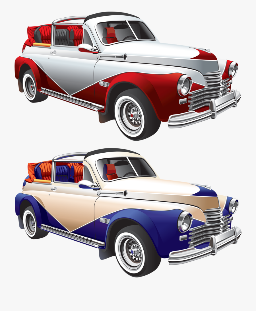 Two Color Hot Rod, Transparent Clipart