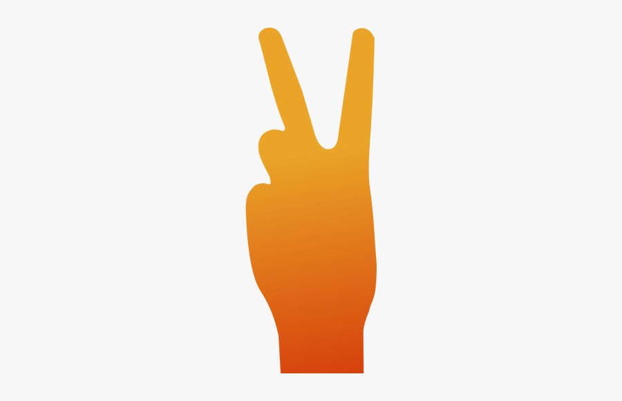 Peace Hand Sign Vector Image - Red V, Transparent Clipart