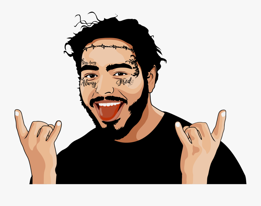 Post Malone Svg, Transparent Clipart