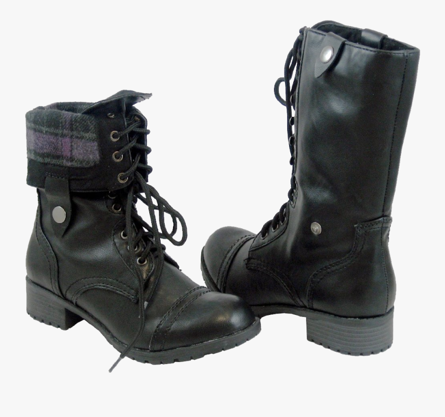 Below Are Websites That Have Cute Affordable Combat - Fold Down Gray Combat Boots, Transparent Clipart